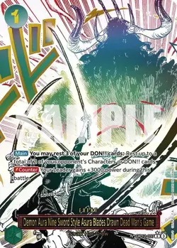 ***FOIL Demon Aura Nine Sword Style OP12-037-V2 Alternate Art*** One Piece Kid - Image 1