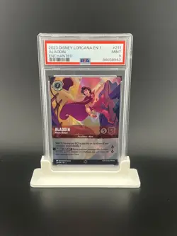 2023 211 Aladdin Heroic Outlaw Enchanted Disney Lorcana Graded PSA 9 Mint Graded - Image 1