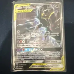 Pokemon Garchomp & Giratina GX SM201 TAG TEAM Ultra Rare Holo Dragon Card - Image 1