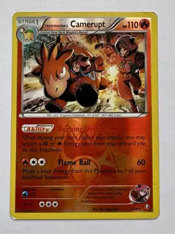 Pokemon Team Magma's Camerupt 2/34 Double Crisis Rare Reverse Holo 110 HP Card - Image 1