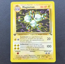 Pokemon Magneton Rare 80 HP Stage 1 Fossil Regular 1st Edition 26/62 Card - Image 1