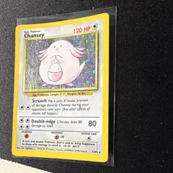 Pokemon Chansey Base Set Holo Card 3/102 1999 English Vintage - Image 3