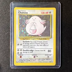 Pokemon Chansey Base Set Holo Card 3/102 1999 English Vintage - Image 5