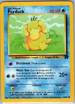Psyduck 65/82 Non Holo Team Rocket - Pokemon Card - LP - Image 1