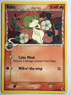 Ralts (Delta Species) Dragon Frontiers 61/101 LP-NM Pokemon card - Image 1