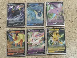 Eevee Evolutions V Promo SWSH 6 Card Set Eeveelutions Pokemon TCG Umbreon V - Image 1