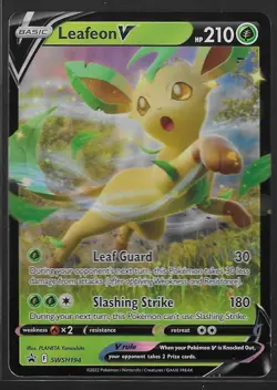 Leafeon V SWSH194 Black Star Promo Ultra Holo Pokemon Card - Image 1