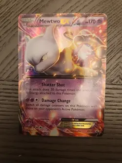 Pokemon Mewtwo EX Holo Black Star Promo Card XY107 XY NM/M - Image 1