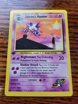 LP! (1st edition) Pokemon SABRINA'S HAUNTER Card GYM CHALLENGE Set 55/132 - Image 1
