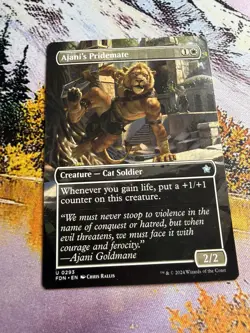MTG Ajani's Pridemate Borderless ** Foundations ** English (NM) - Image 1
