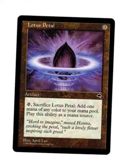 Lotus Petal Tempest NM-/LP MTG Magic the Gathering d - Image 1