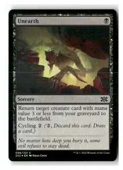 Unearth 96 Common Double Masters 2022 Magic: The Gathering Foil Near Mint - Image 1