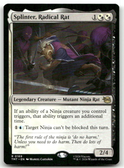 Splinter, Radical Rat #169 (NM) TMT Magic MTG - Image 1