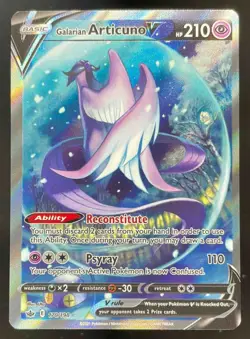 2021 Pokemon Sword & Shield Chilling Reign #170/198 Galarian Articuno V - Image 1
