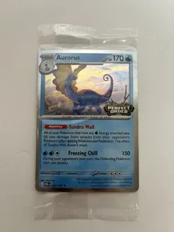 Aurorus Promo Card Cosmo Holo Pokemon Perfect Order Stamped 024/088 Barnes Noble - Image 1
