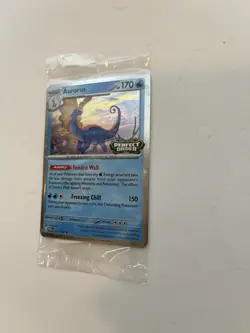 Aurorus Promo Card Cosmo Holo Pokemon Perfect Order Stamped 024/088 Barnes Noble - Image 2