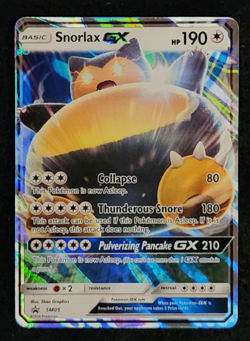 2016 Pokemon Black Star Promo Snorlax GX #SM05 EX-NM - Image 1