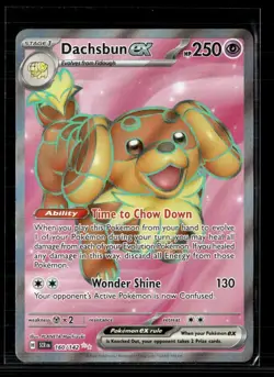 Pokemon 2024 Stellar Crown Dachsbun EX UR FA #160/142 - Image 1