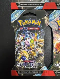 Pokemon TCG Scarlet & Violet Stellar Crown Sleeved Booster Pack Lot Of 4 - Image 2