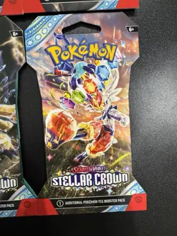 Pokemon TCG Scarlet & Violet Stellar Crown Sleeved Booster Pack Lot Of 4 - Image 3