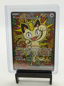 Pokemon TCG Meowth EX 121/88 SIR Special Illustration Rare Perfect Order NM+ - Image 1