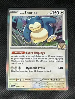 Hop's Snorlax 117/159 Pokemon Sv09: Journey Together Holo - Image 1