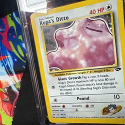 Koga's Ditto 10/132 Holo Rare - Gym Challenge - Pokemon TCG 2000 Vintage - Image 3