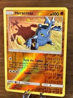 Pokemon TCG Heracross 107/236 SM Unified Minds Reverse Holo Uncommon LP - Image 2