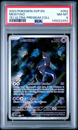 2023 Pokemon Scarlett & Violet 151 UPC Promo Mewtwo #052 PSA 8 - Image 1