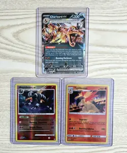 Pokemon Lot - Charizard, Houndoom 57 Reverse Holo, Typhlosion Sun & Moon Promo - Image 1