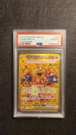 Pokemon Charizard ex 228/197 SV03 Obsidian Flames Hyper Rare Holo PSA 10 English - Image 1