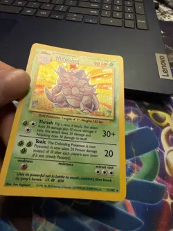 Pokemon Nidoking Base Set 11/102 Holo Rare UNLM WOTC Vintage Light Play Single - Image 2