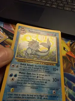 Pokemon Vaporeon Jungle 12/64 Unltd Holo Rare - Mod Play Vintage WOTC TCG Single - Image 2