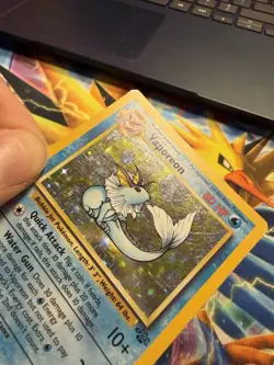 Pokemon Vaporeon Jungle 12/64 Unltd Holo Rare - Mod Play Vintage WOTC TCG Single - Image 3