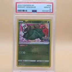 Pokemon TCG Radiant Venusaur 004/078 Pokemon GO Holo Radiant Rare PSA 10 150HP - Image 1