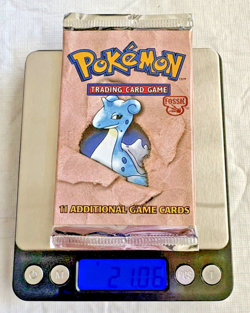 (HEAVY) Pokemon Fossil Booster Pack Unlimited –Lapras- 1999 Sealed– 21.06 g - Image 1