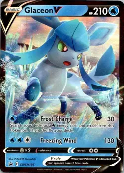 Pokemon TCG Glaceon V Holo Promo SWSH196 NM (SKU 1-4) - Image 1