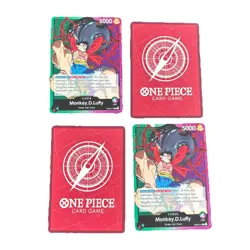One Piece Tcg Eb02 Monkey D Luffy Leader- Green Purple Lot Of 4 - Image 2