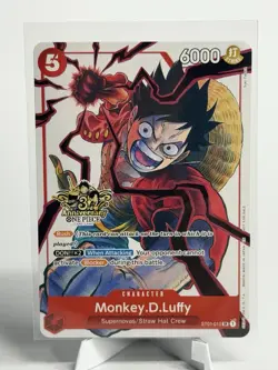 One Piece Monkey.D.Luffy (ST01-012) 3rd Anniversary SR Rush 6000 Power 5 Cost - Image 1