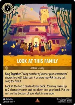 1x Look at This Family - 28/204 - Rare - Cold Foil NM-Mint Disney Lorcana: Ursul - Image 1