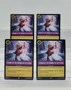 Disney Lorcana Legend of the Sword in the Stone 64/204 Floodborn C 4 Cards Set - Image 1