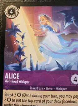 Alice - Well-Read Whisper 36/204 Uncommon Winterspell Disney Lorcana TCG - Image 2