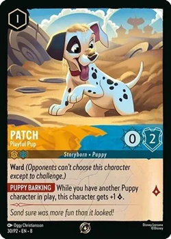 Patch - Playful Pup (Foil) - Disney Lorcana Promo Cards - Image 1