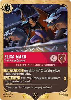 Elisa Maza - Transformed Gargoyle (Foil) - Disney Lorcana Promo Cards (DLPC) - Image 1