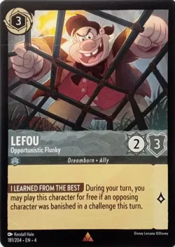 181/204 LEFOU OPPORTUNISTIC FLUNKY URSULA RETURN RARE DISNEY LORCANA CARD - Image 1