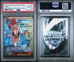 PSA 10 Weiss Schwarz Azur Lane Zara AZL/S102-073SP SP Foil Card Signed signature - Image 3