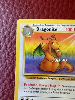 Dragonite 19/62 Non Holo Rare WOTC Vintage Pokemon Card Fossil Set LP - Image 3