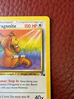 Dragonite 19/62 Non Holo Rare WOTC Vintage Pokemon Card Fossil Set LP - Image 4