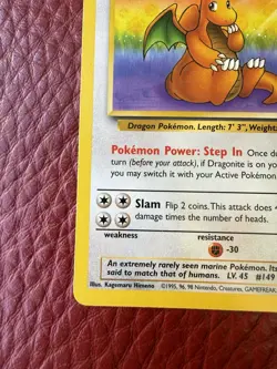 Dragonite 19/62 Non Holo Rare WOTC Vintage Pokemon Card Fossil Set LP - Image 5