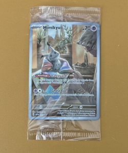 Pokemon Mimikyu 075 Scarlet & Violet Promo Card Full Art Holo, Sealed - Image 1